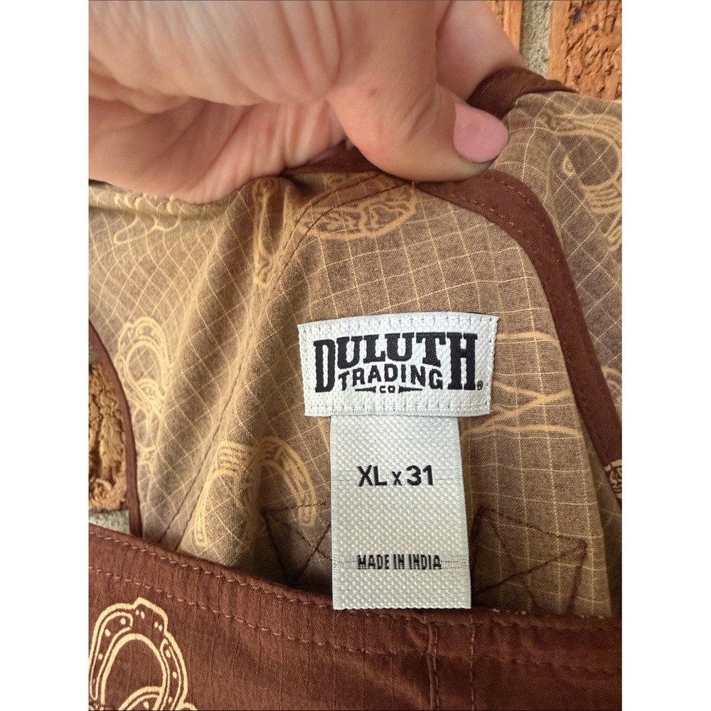 Duluth NWT Heirloom Gardening Bib Overalls XL x 31 Dark Roast Western Charm - Picture 2 of 7